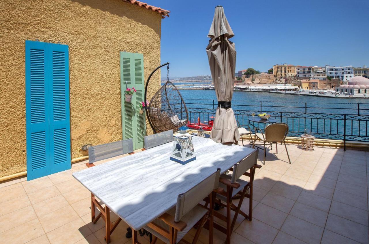 Casa Alba Seaview House Apartman Hriszí Aktí Haniá Kültér fotó